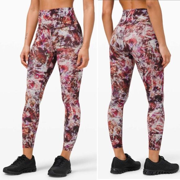 Lululemon Wunder Train High-Rise Tight 25" Urbantricity Multi W5CQOS red purple - Picture 5 of 8